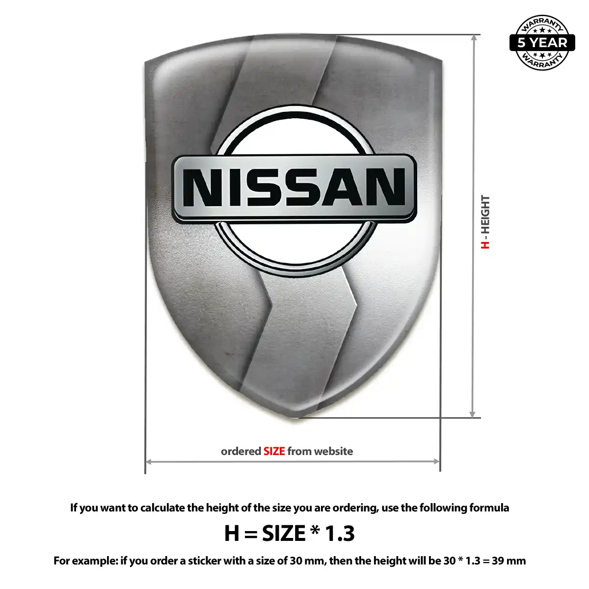 Nissan 3D Resin Sticker Noble Edition