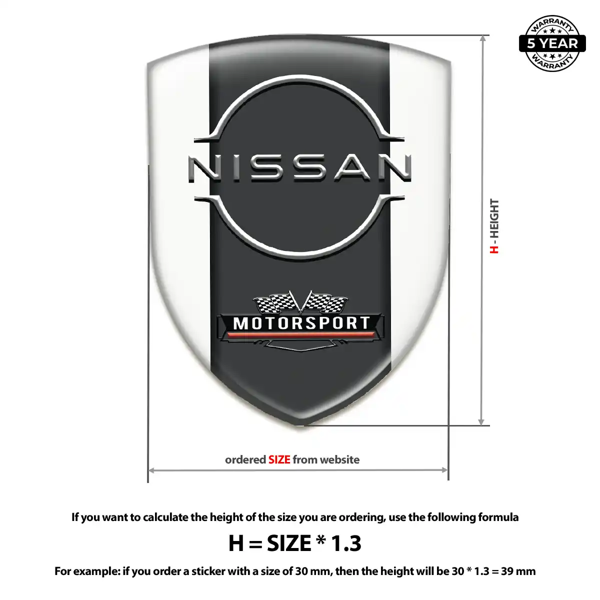 Nissan 3D Resin Sticker Opulent Line