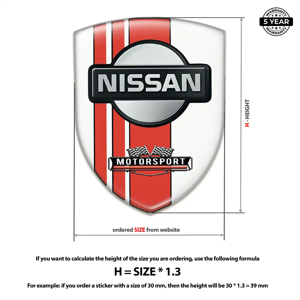 Nissan 3D Resin Sticker Performance Style