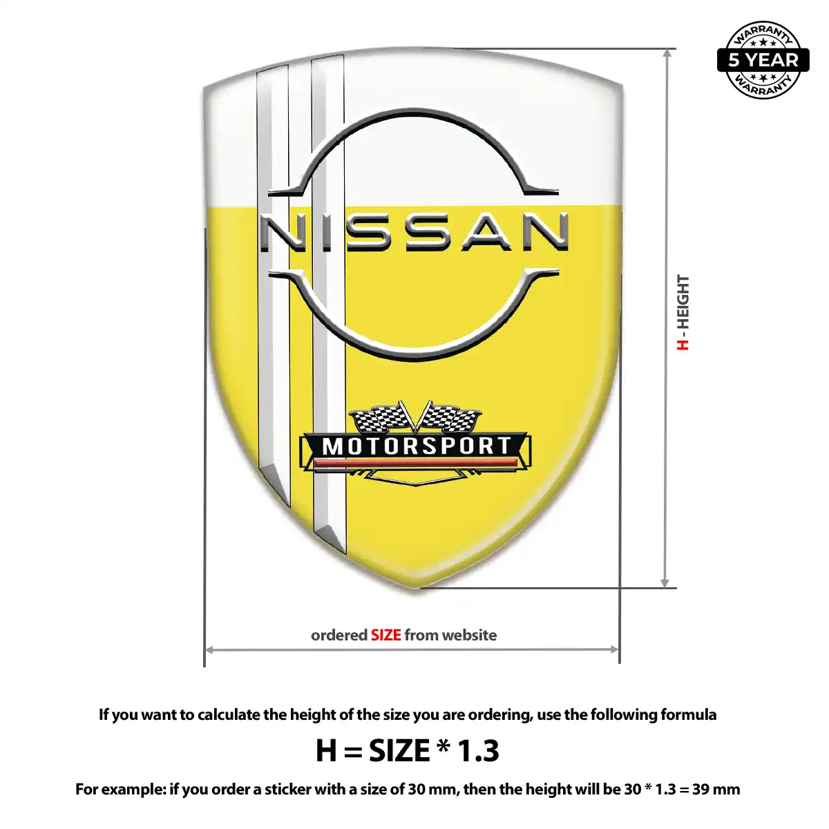 Nissan 3D Resin Sticker Prestige Line