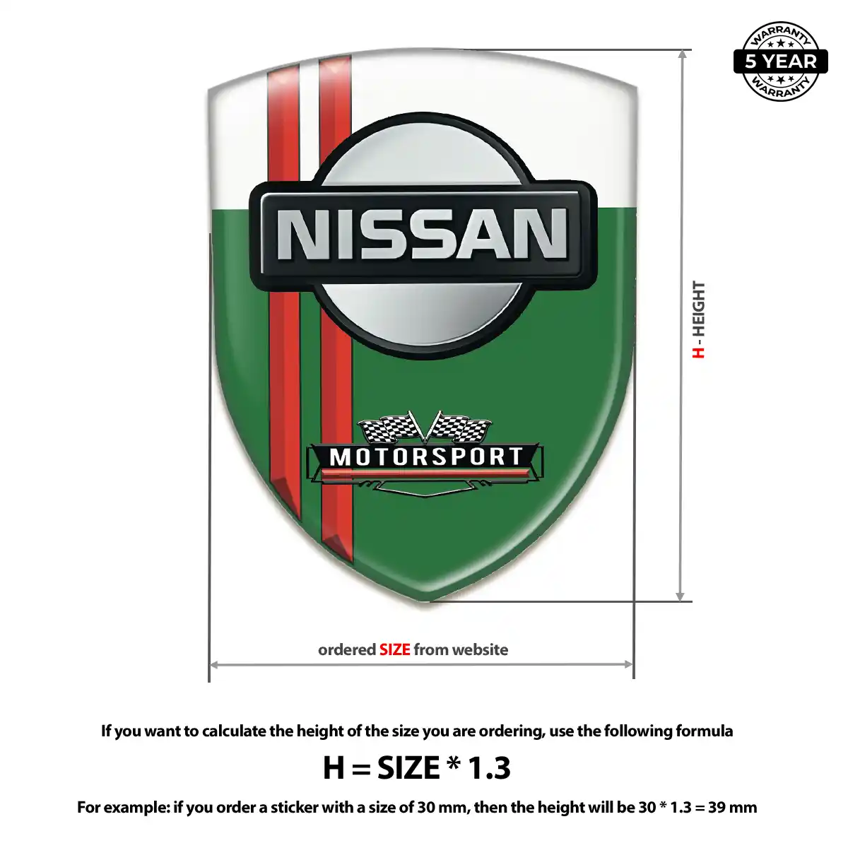Nissan 3D Resin Sticker Refined Design