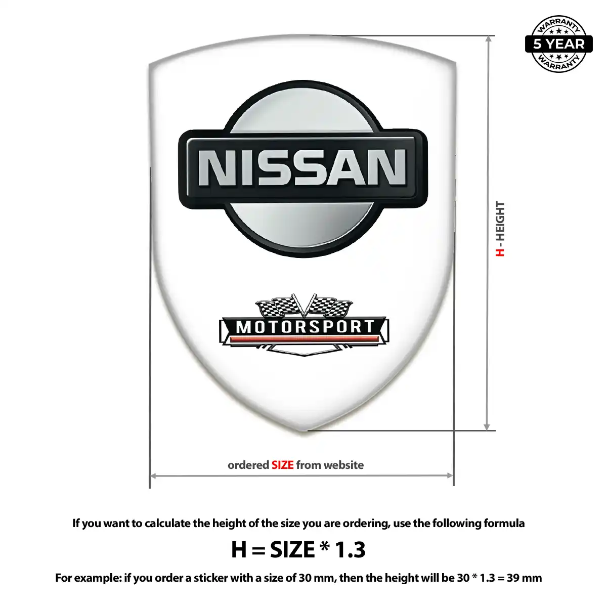 Nissan 3D Resin Sticker Resin Elite