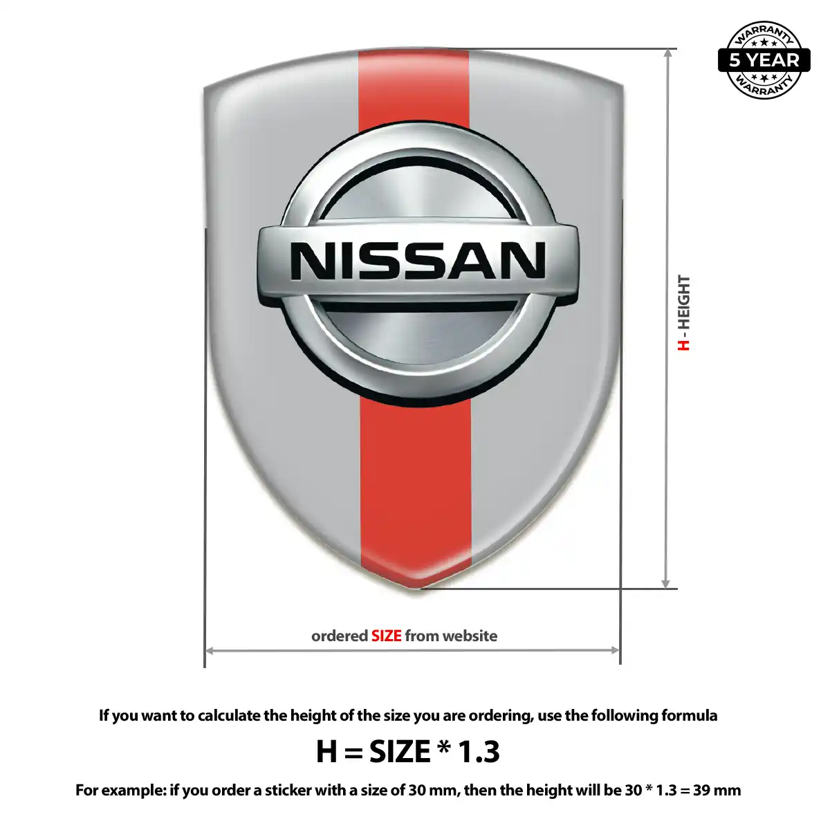 Nissan 3D Resin Sticker Signature Grade