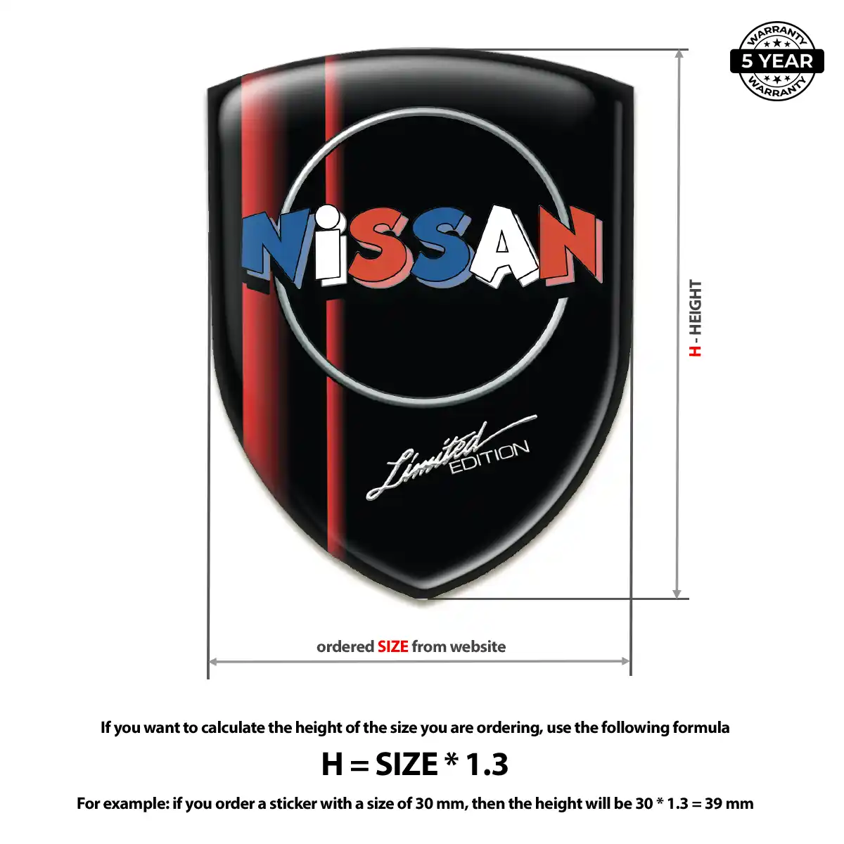 Nissan 3D Resin Sticker Street Tuning