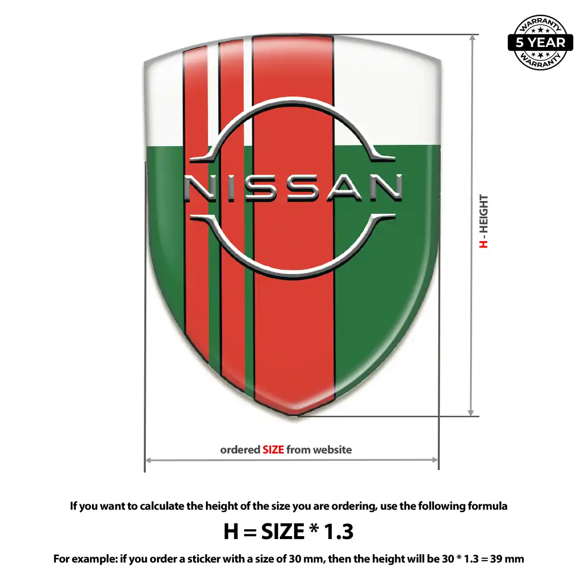 Nissan 3D Resin Sticker Superior Craft