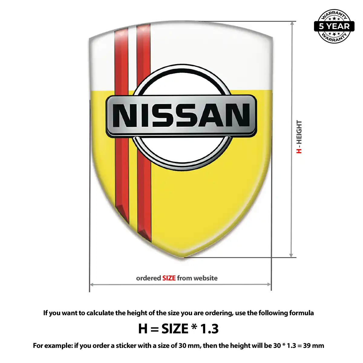 Nissan Automotive Emblem Sticker Deluxe Edition