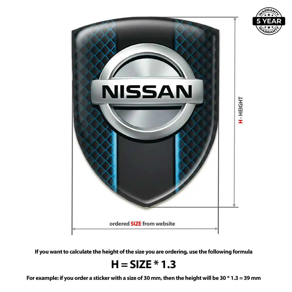Nissan Automotive Emblem Sticker Elite Finish