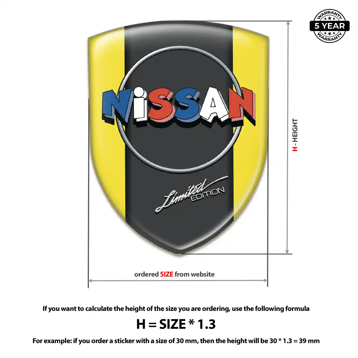 Nissan Automotive Emblem Sticker Interior Elegance