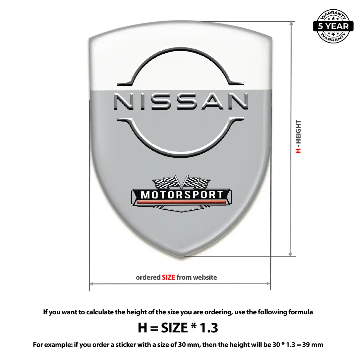 Nissan Automotive Emblem Sticker Refined Design