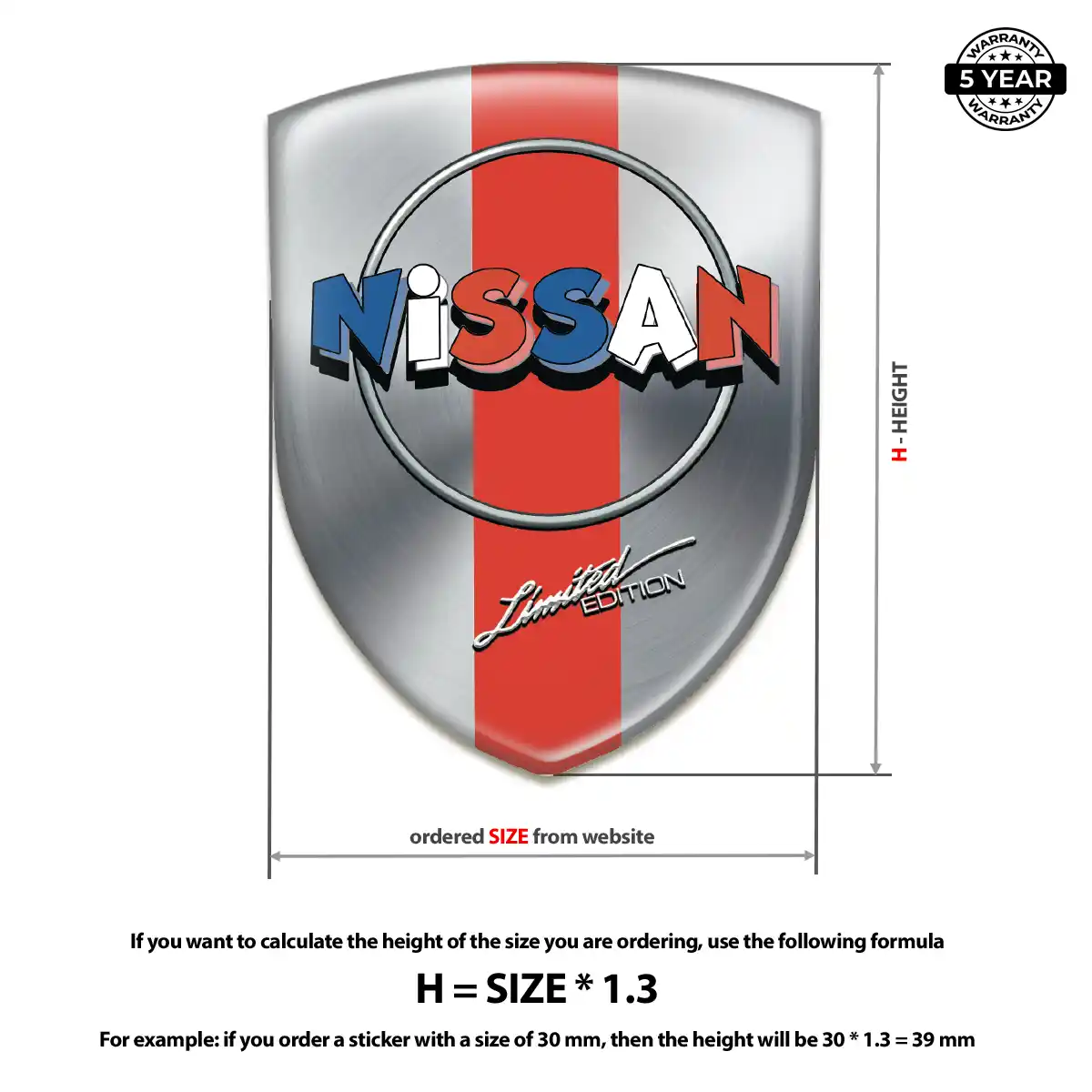 Nissan Automotive Emblem Sticker Resin Elite