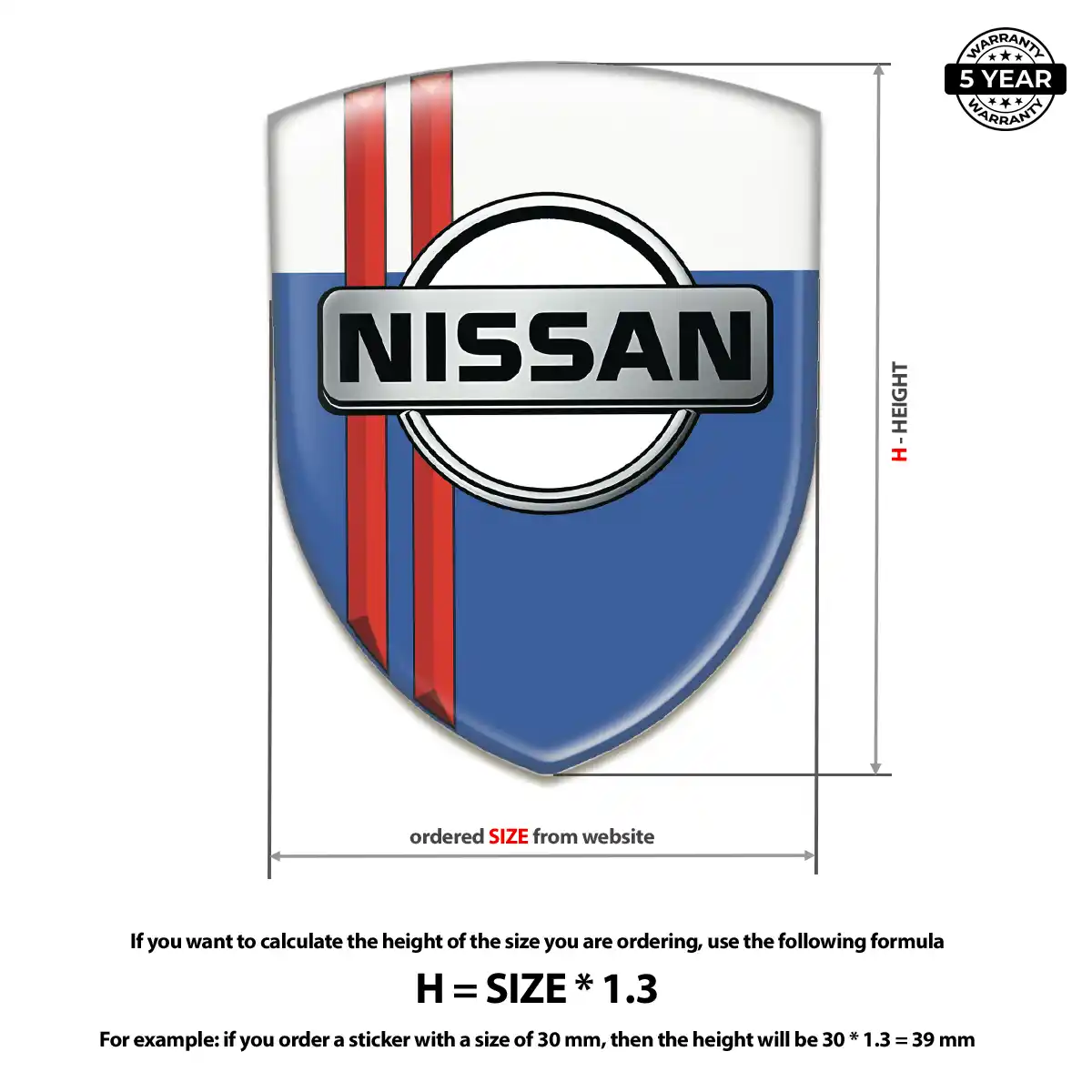Nissan Automotive Emblem Sticker Signature Grade
