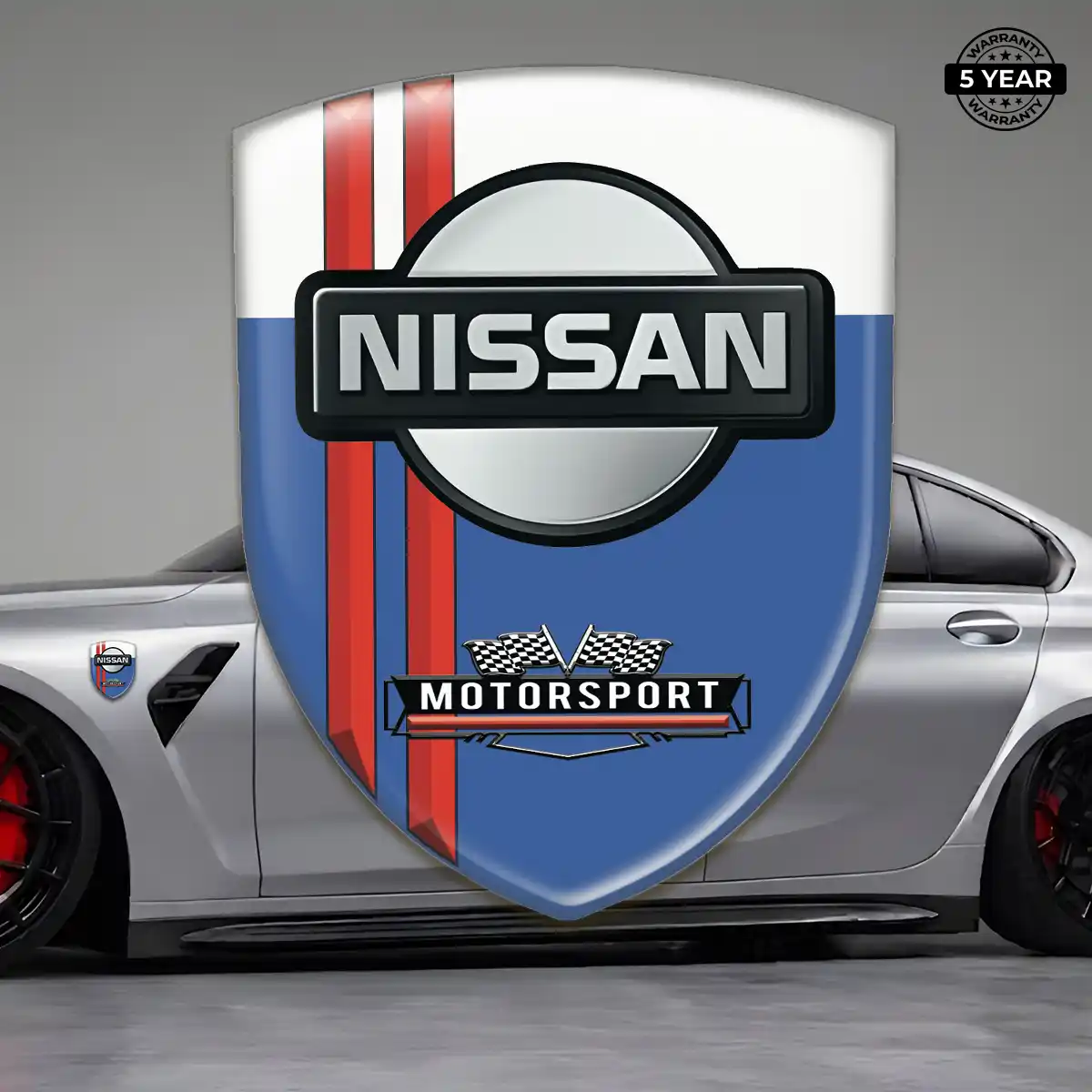 Nissan Automotive Emblem Sticker Sleek Style