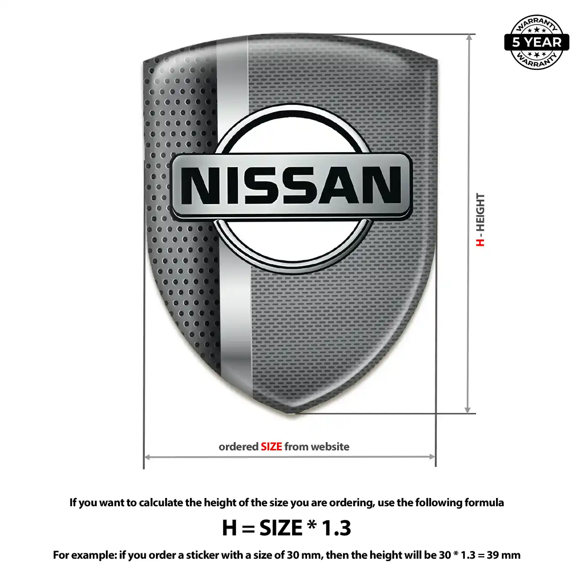 Nissan Automotive Logo Sticker Exterior Luxe