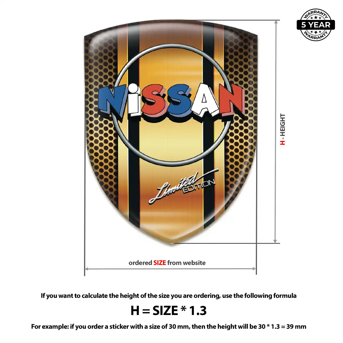 Nissan Automotive Logo Sticker Interior Luxe