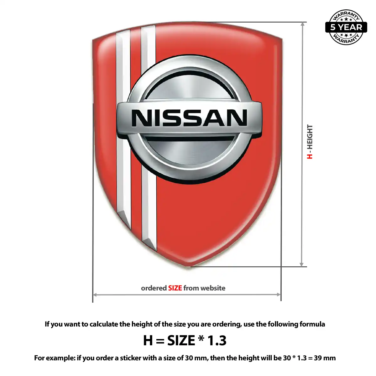 Nissan Automotive Logo Sticker Premium Dome