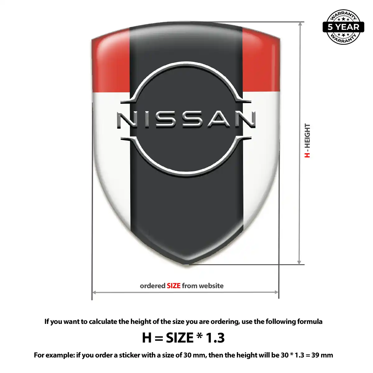 Nissan Automotive Logo Sticker Resin Elite