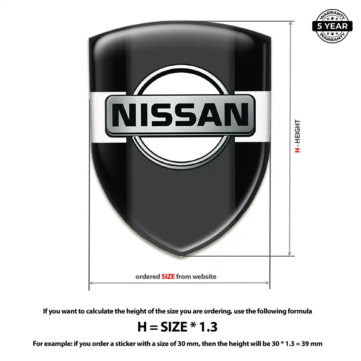 Nissan Automotive Logo Sticker Resin Luxe