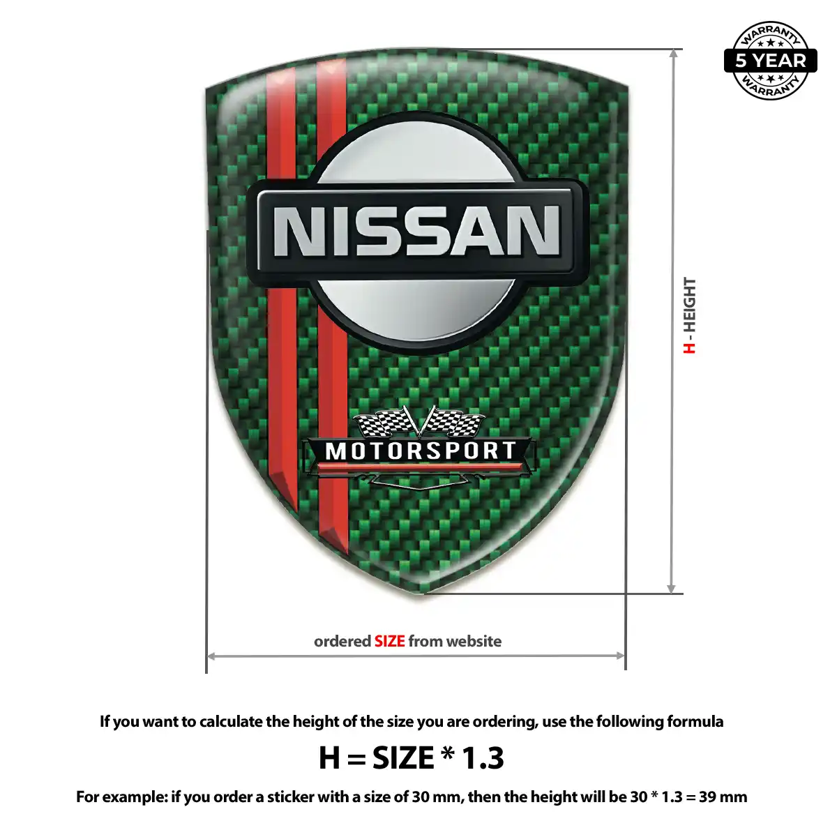 Nissan Automotive Resin Decal Deluxe Edition
