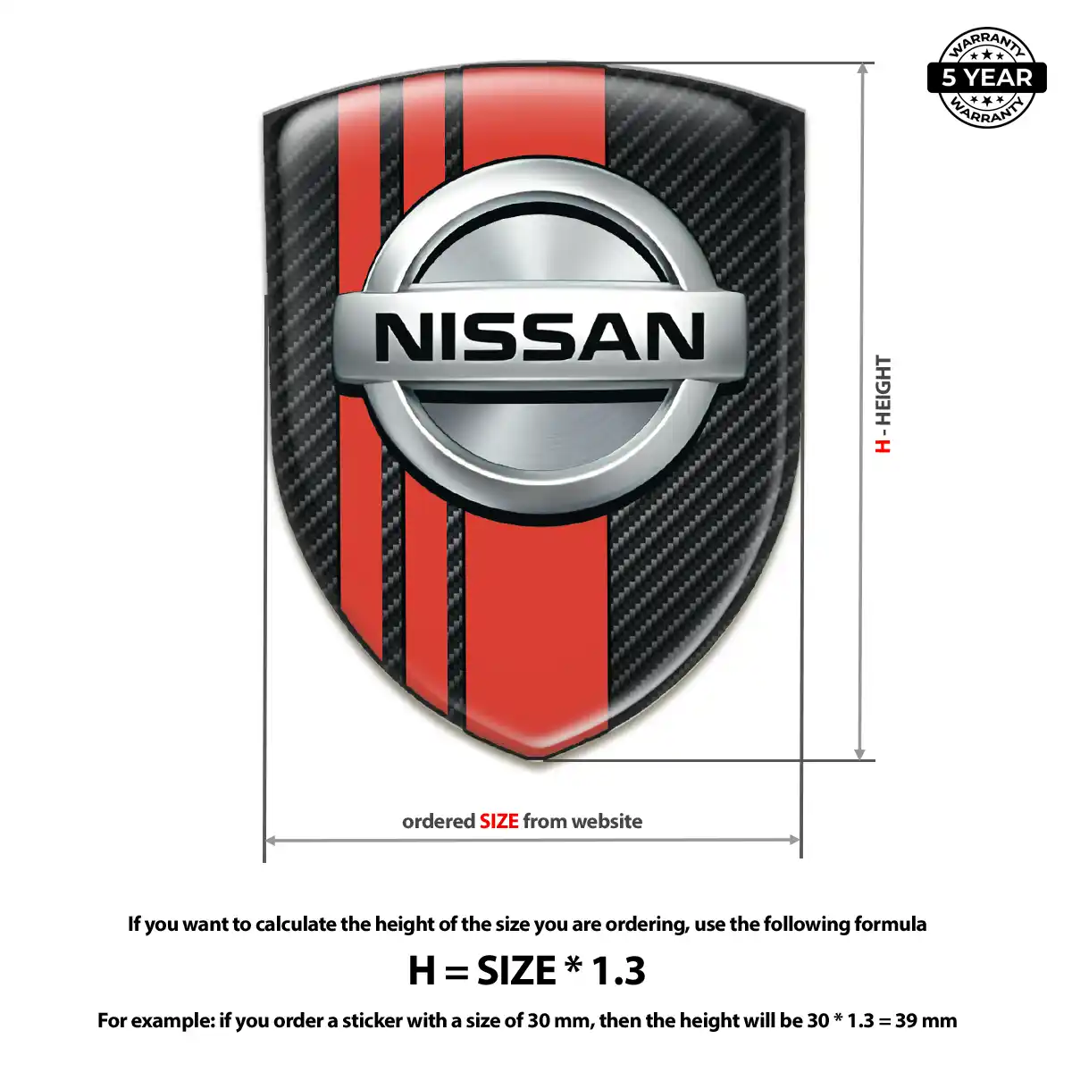 Nissan Automotive Resin Decal Exterior Luxe