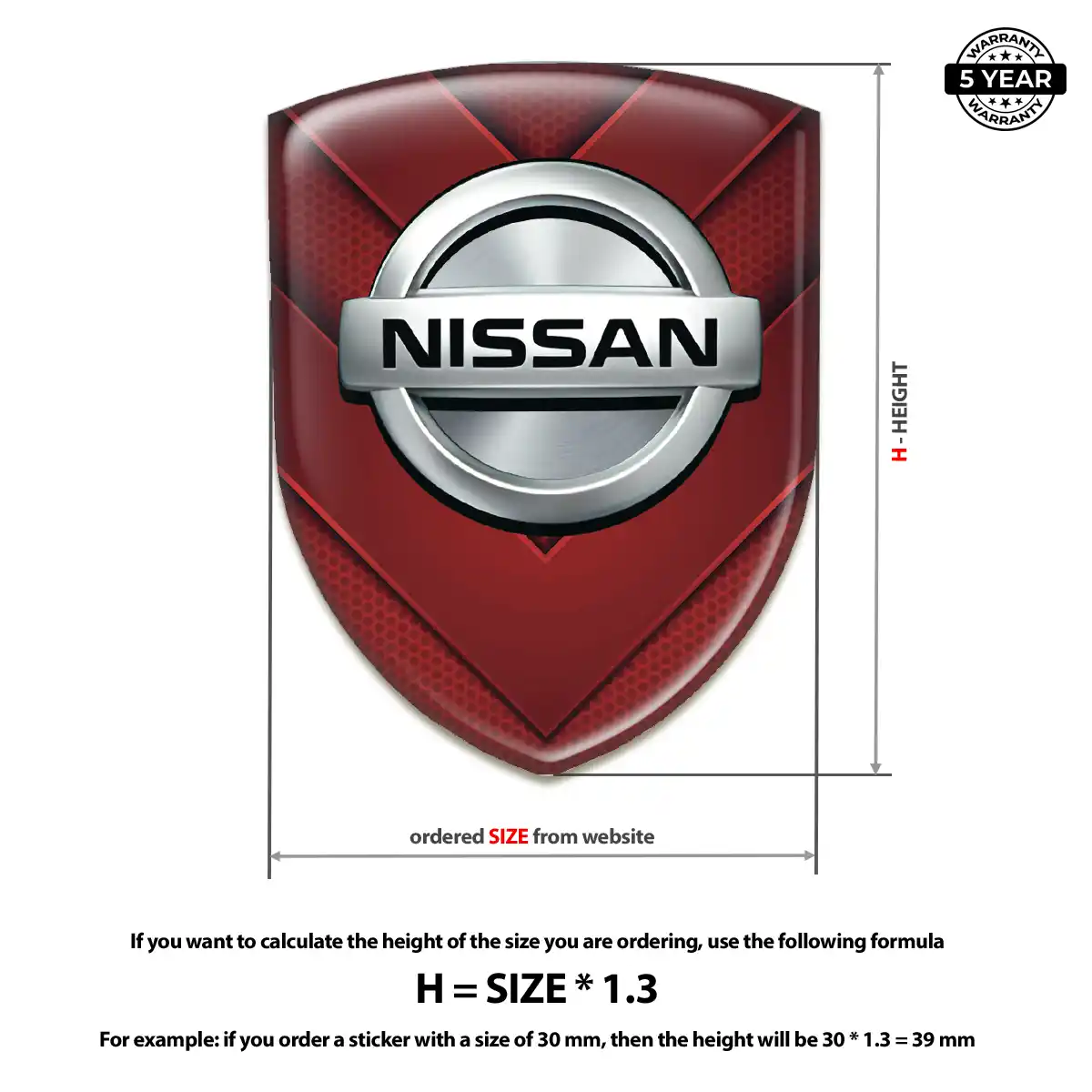 Nissan Automotive Resin Decal Interior Elegance