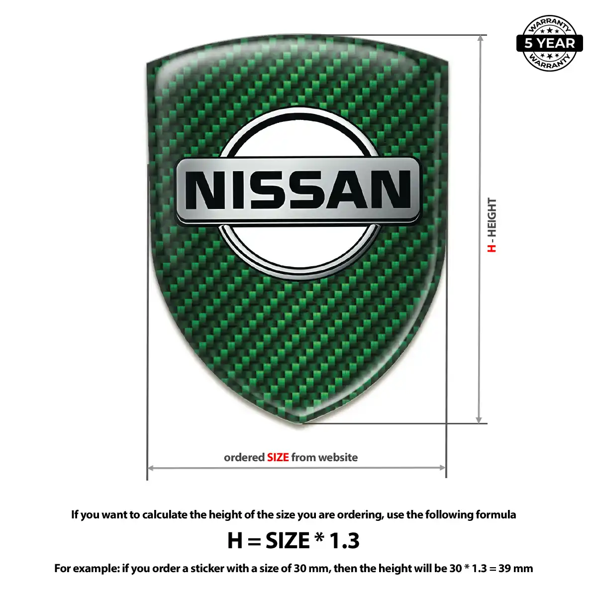 Nissan Automotive Resin Decal Noble Edition