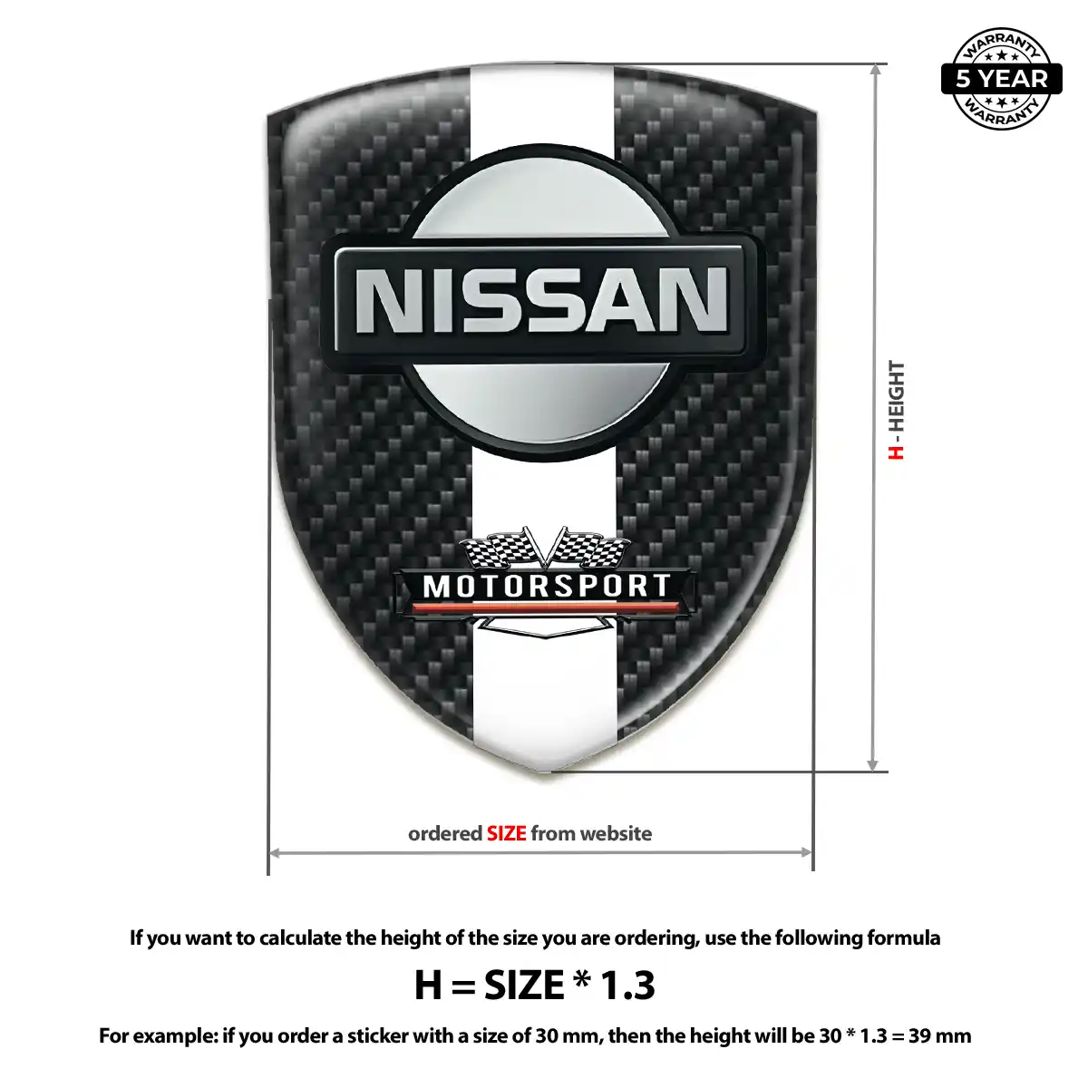 Nissan Automotive Resin Decal Opulent Line