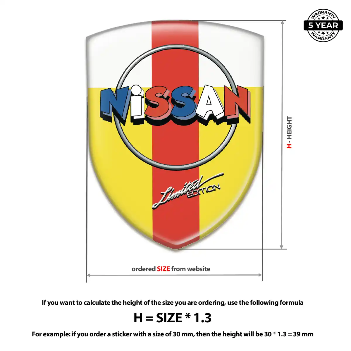 Nissan Automotive Resin Decal Outer Style