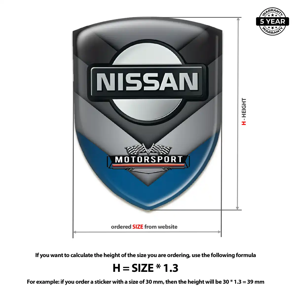 Nissan Automotive Resin Decal Performance Style