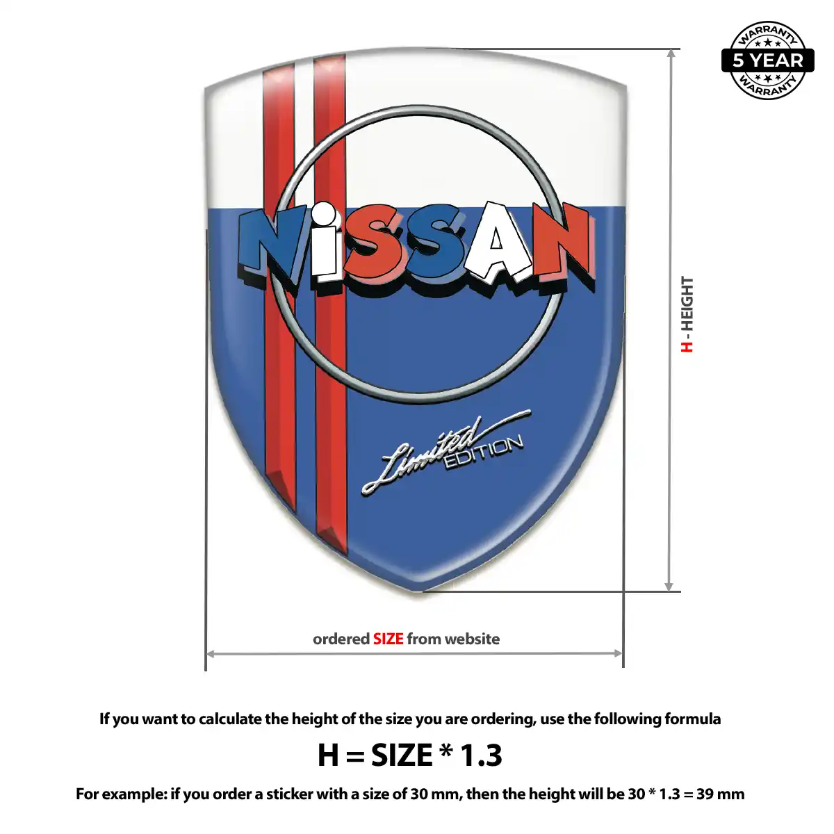 Nissan Automotive Resin Decal Signature Grade