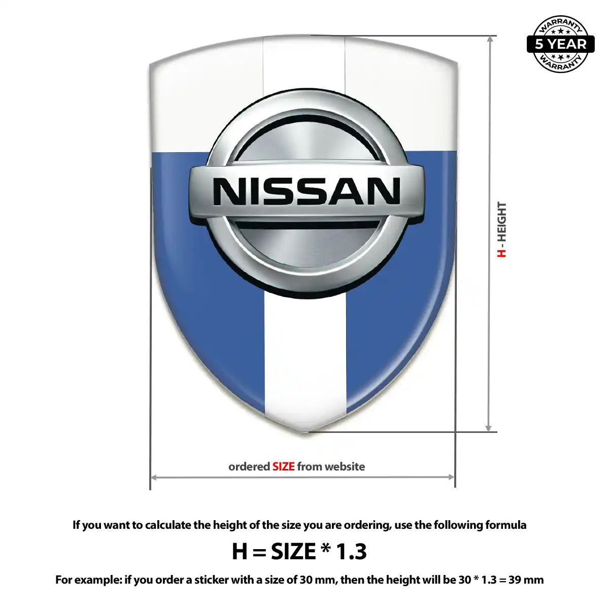 Nissan Automotive Resin Decal Sleek Style