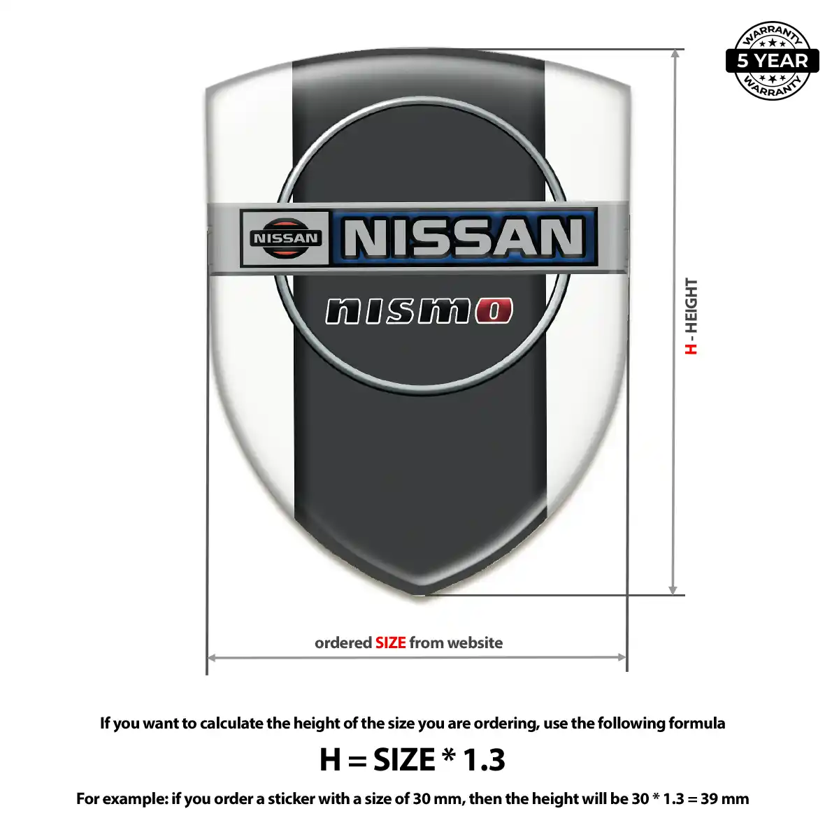 Nissan Automotive Resin Decal Street Tuning