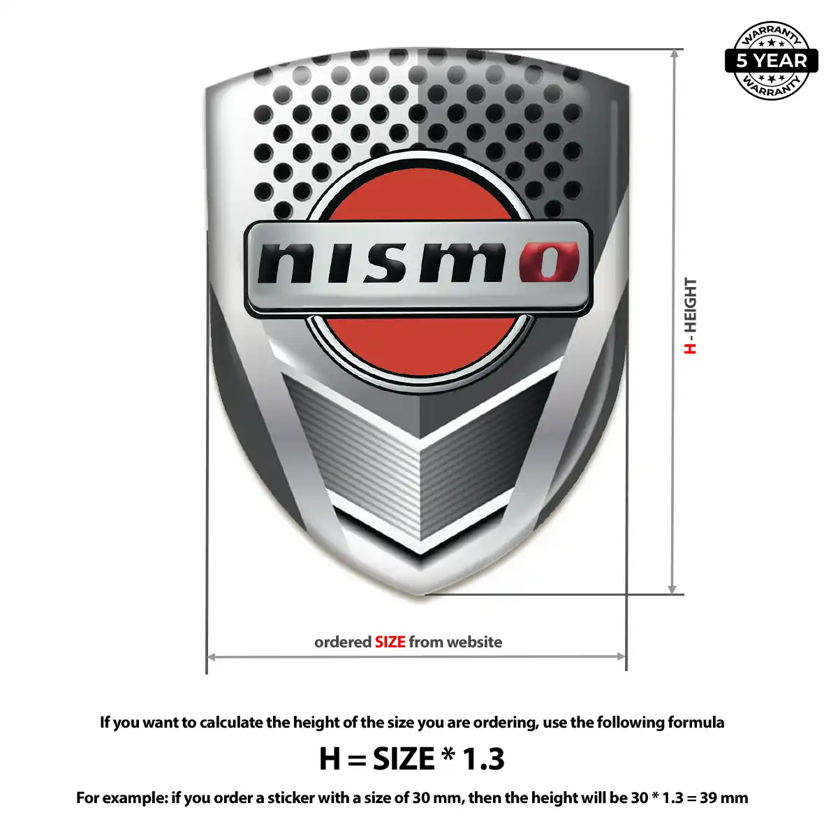 Nissan Car Badge Sticker Deluxe Edition