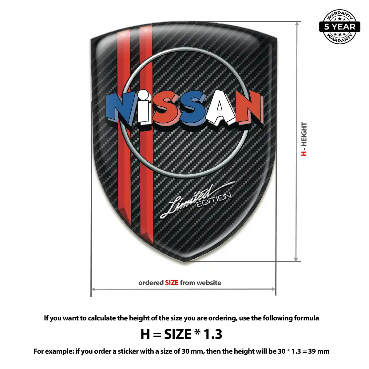 Nissan Car Badge Sticker Elite Edition