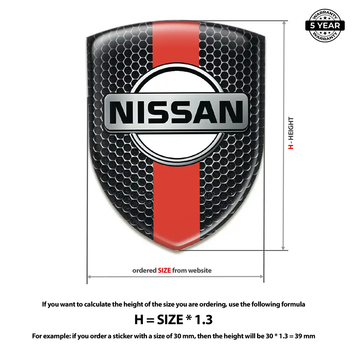Nissan Car Badge Sticker Exterior Luxe