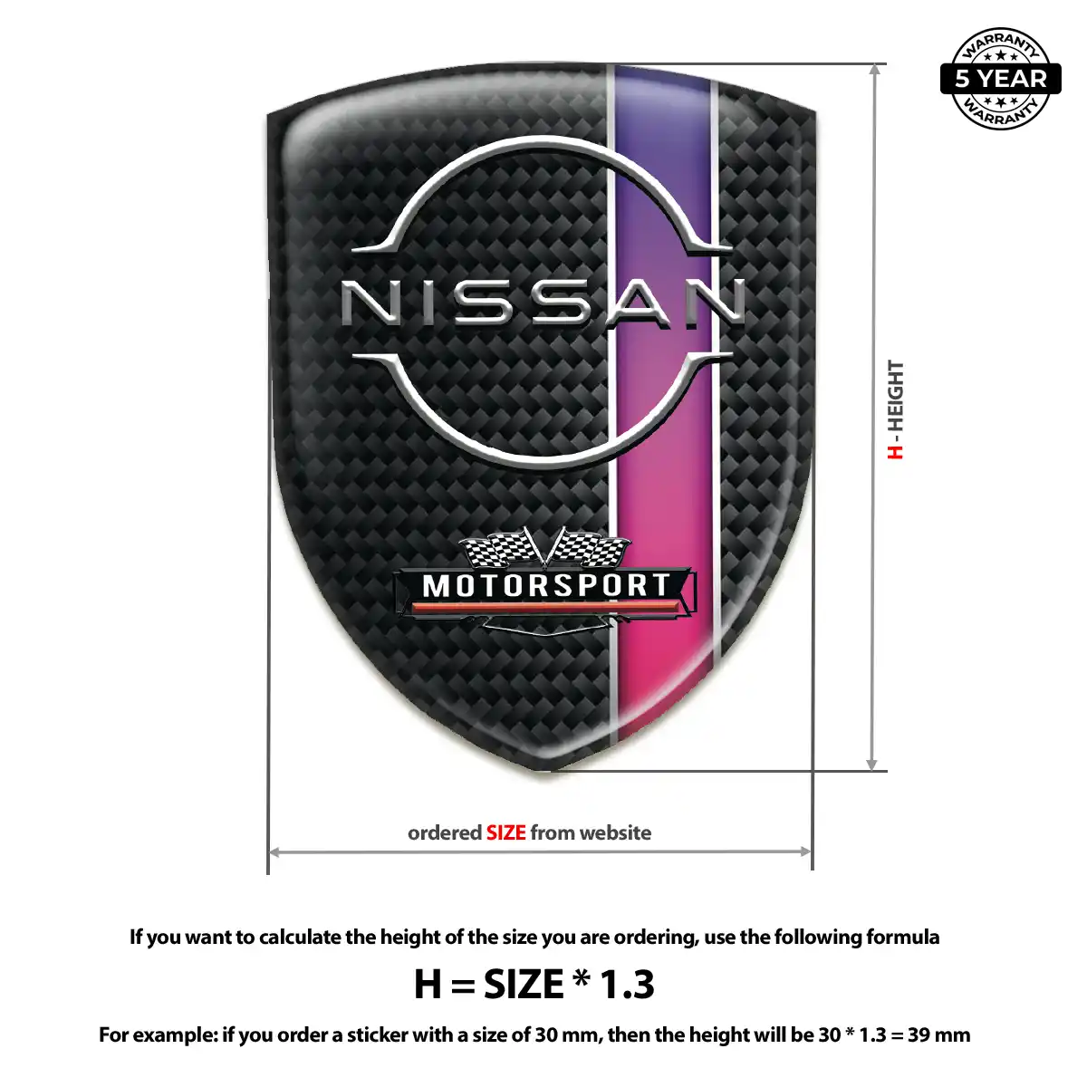 Nissan Car Badge Sticker Interior Elegance