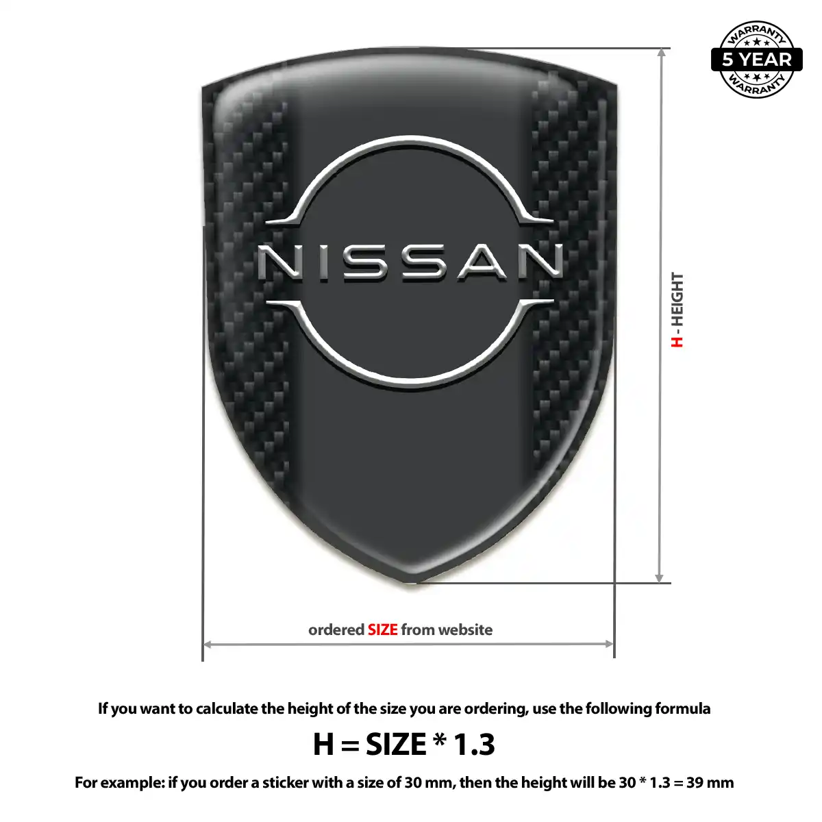 Nissan Car Badge Sticker Interior Luxe