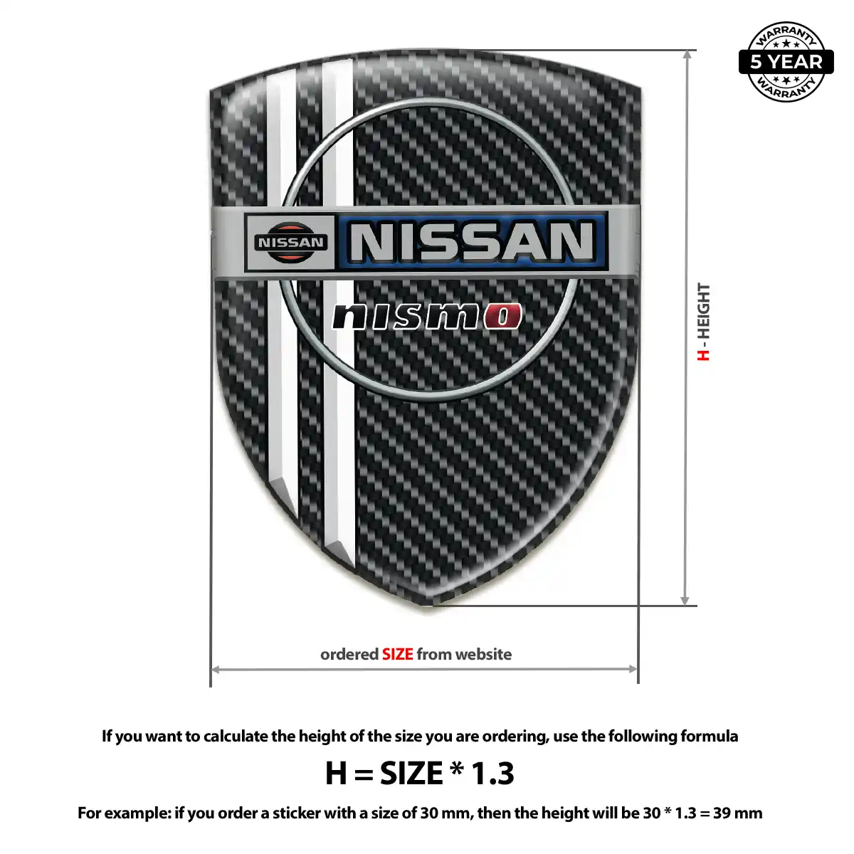 Nissan Car Badge Sticker Opulent Line