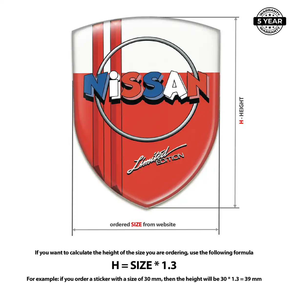 Nissan Car Badge Sticker Prime Quality
