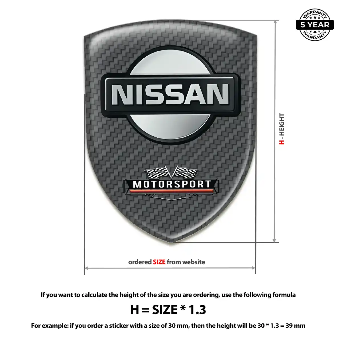 Nissan Car Badge Sticker Refined Design