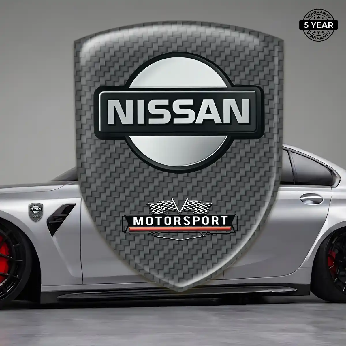 Nissan Car Badge Sticker Refined Design
