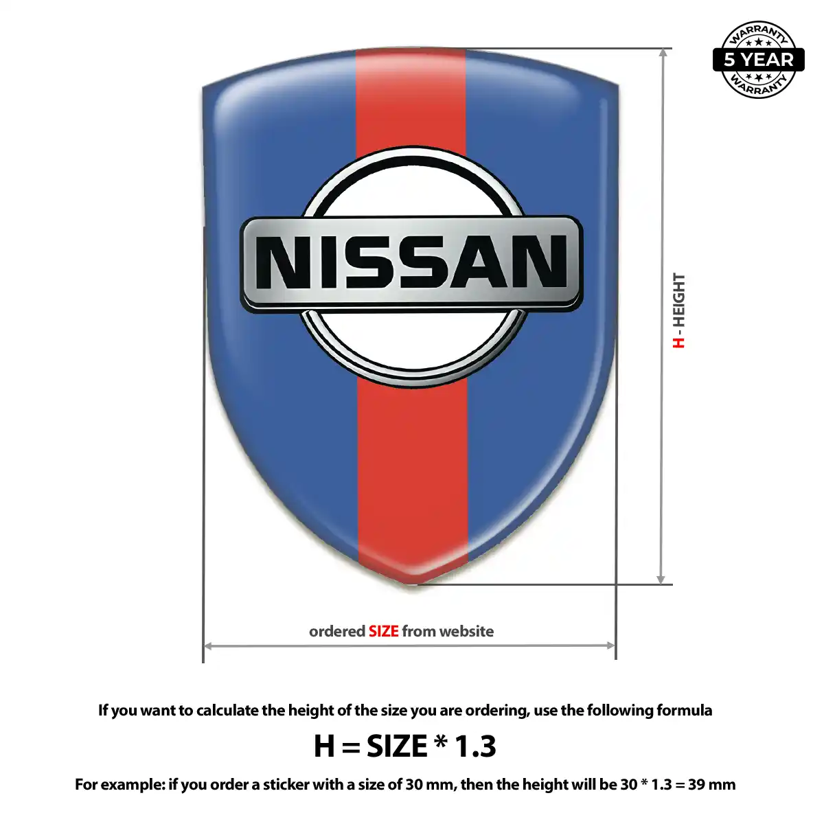 Nissan Car Badge Sticker Resin Elite