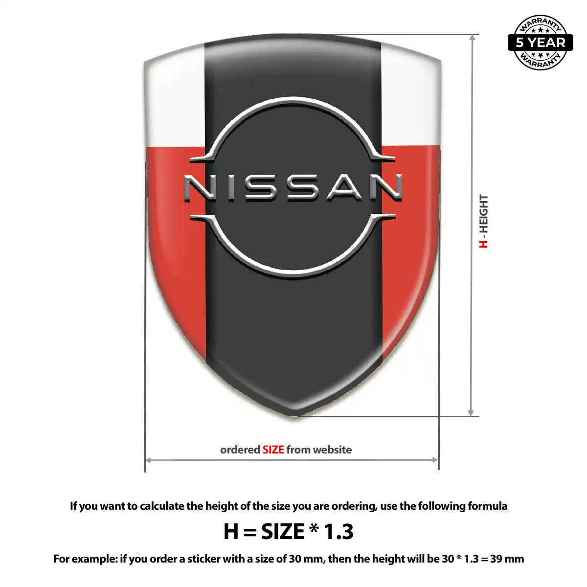 Nissan Car Badge Sticker Sleek Style