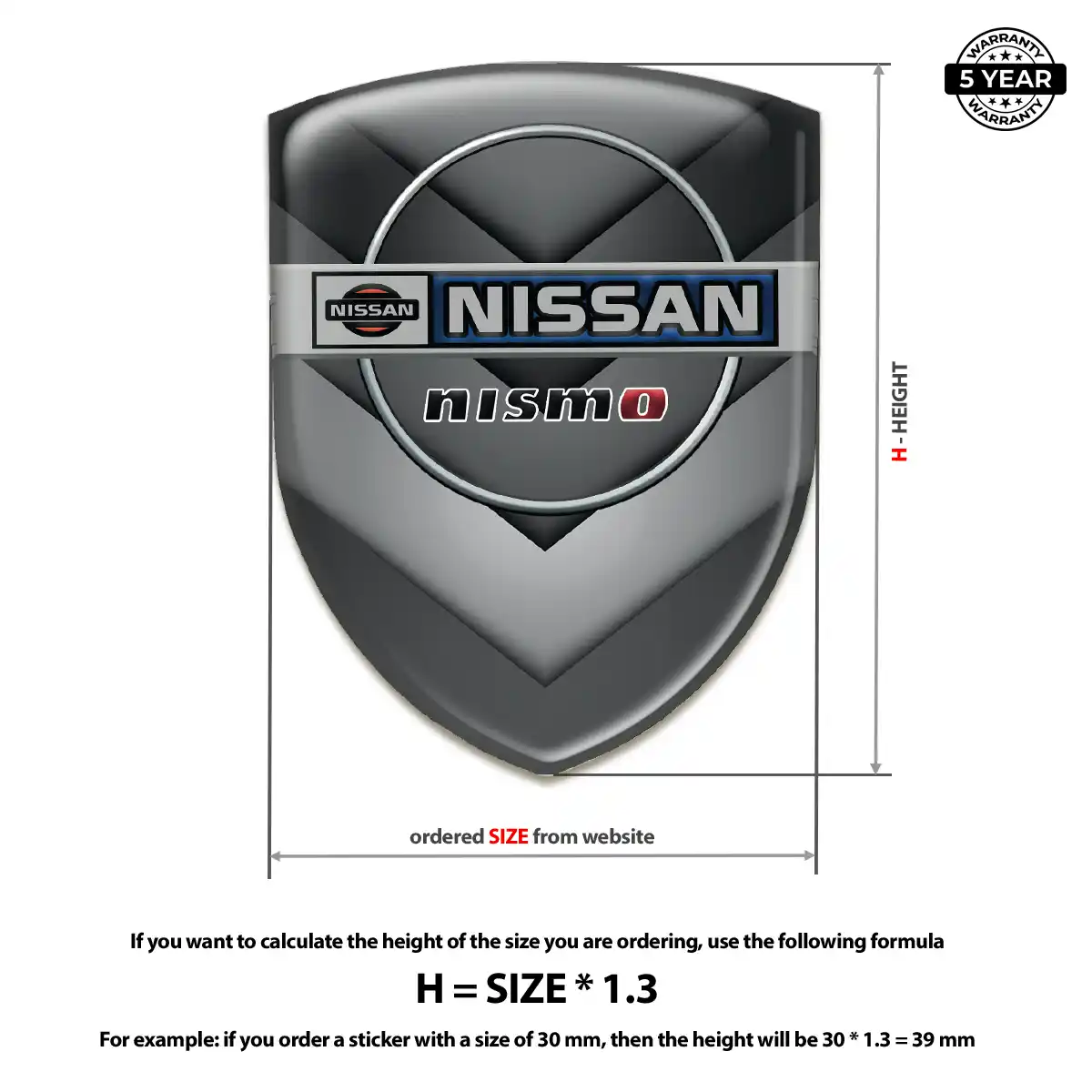 Nissan Car Badge Sticker Superior Craft