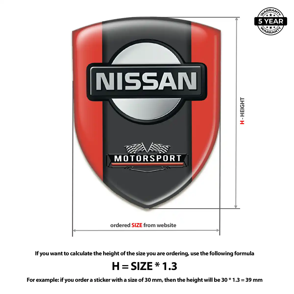 Nissan Car Emblem Decal Cabin Style