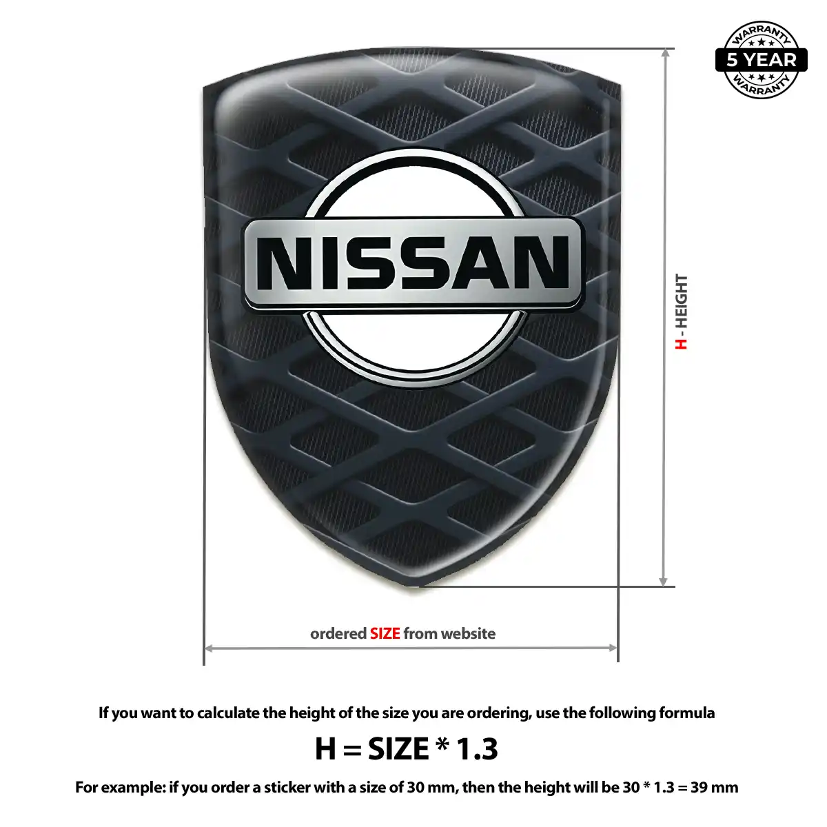 Nissan Car Emblem Decal Elite Finish