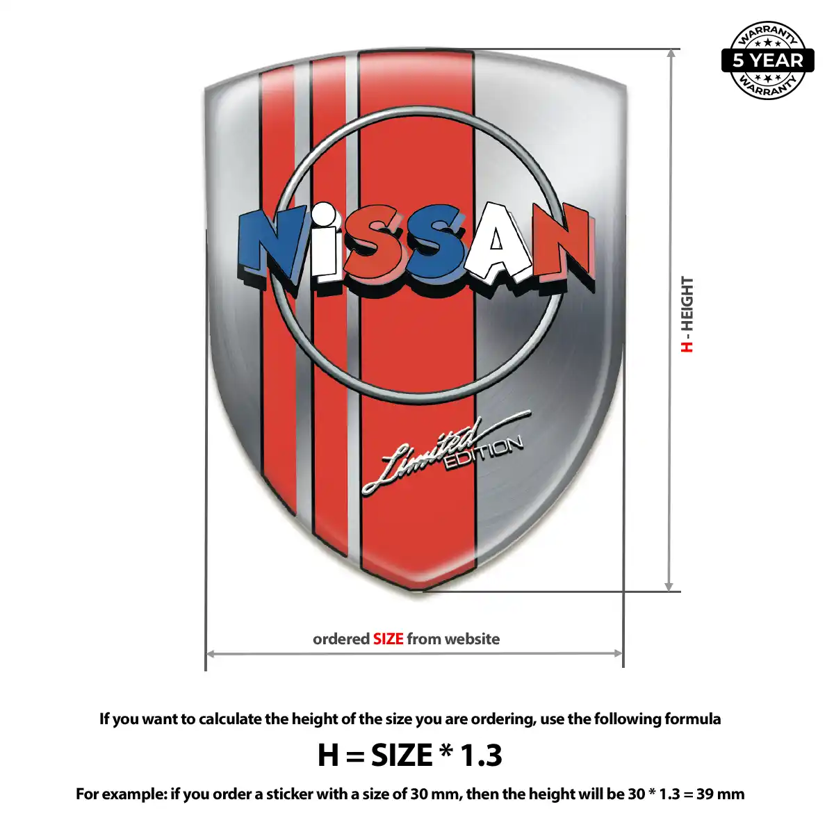Nissan Car Emblem Decal Exterior Luxe