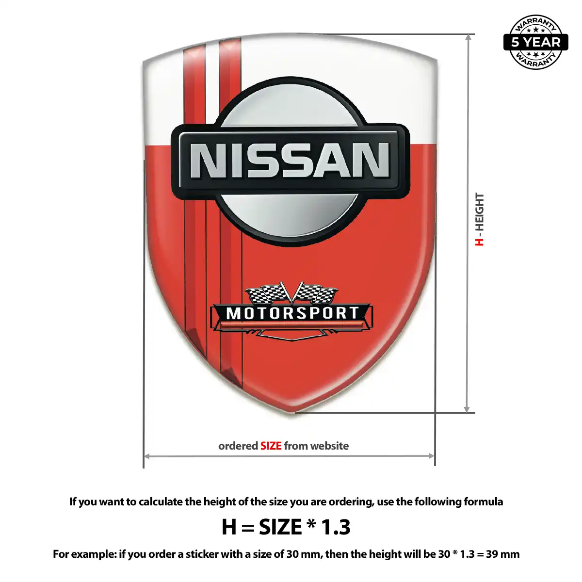 Nissan Car Emblem Decal Premium Dome