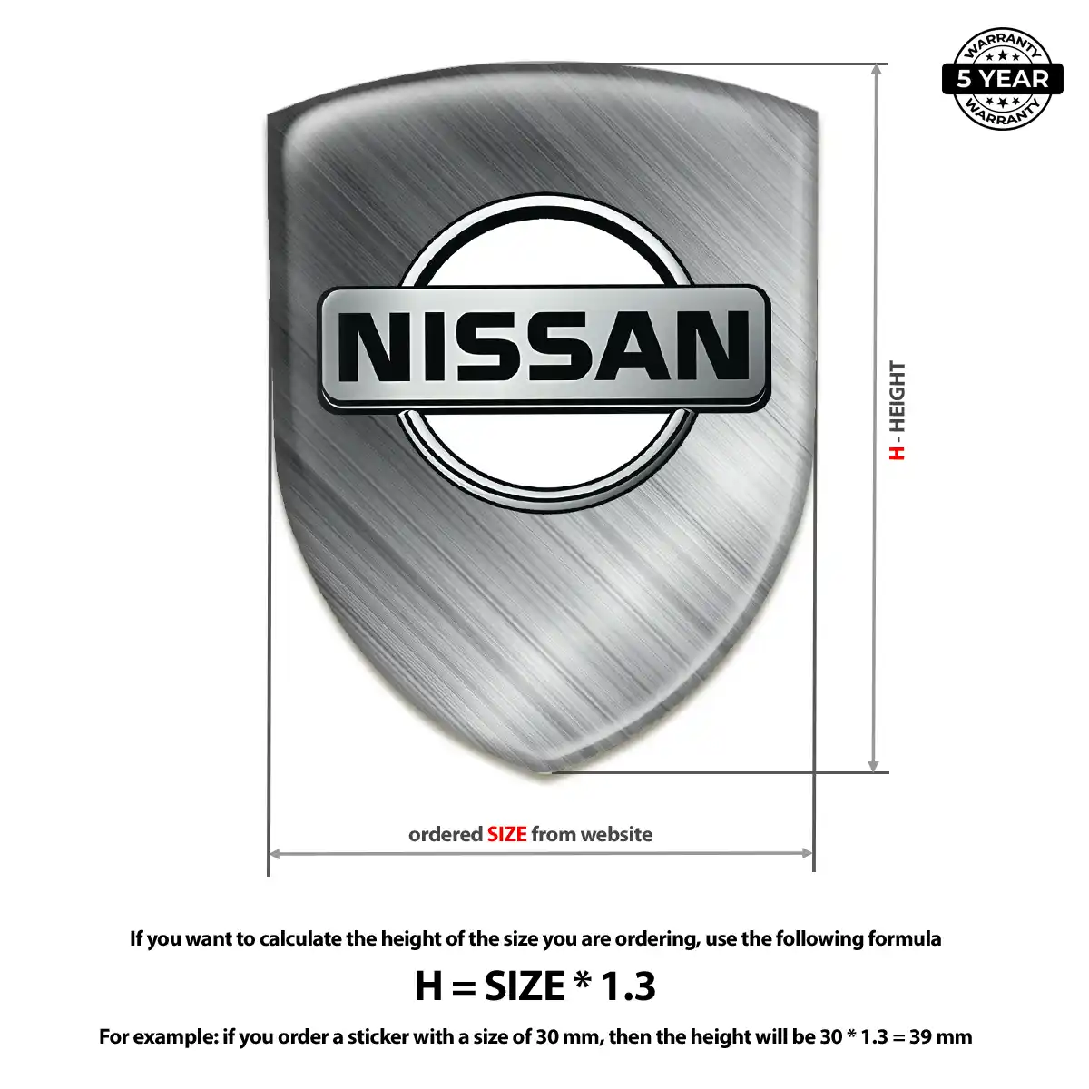 Nissan Car Emblem Decal Prestige Line