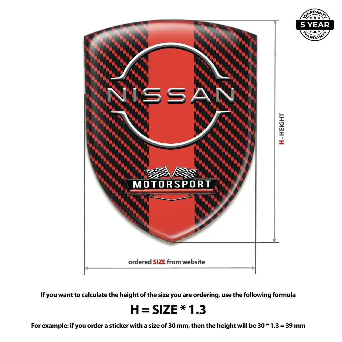 Nissan Car Emblem Decal Resin Elite