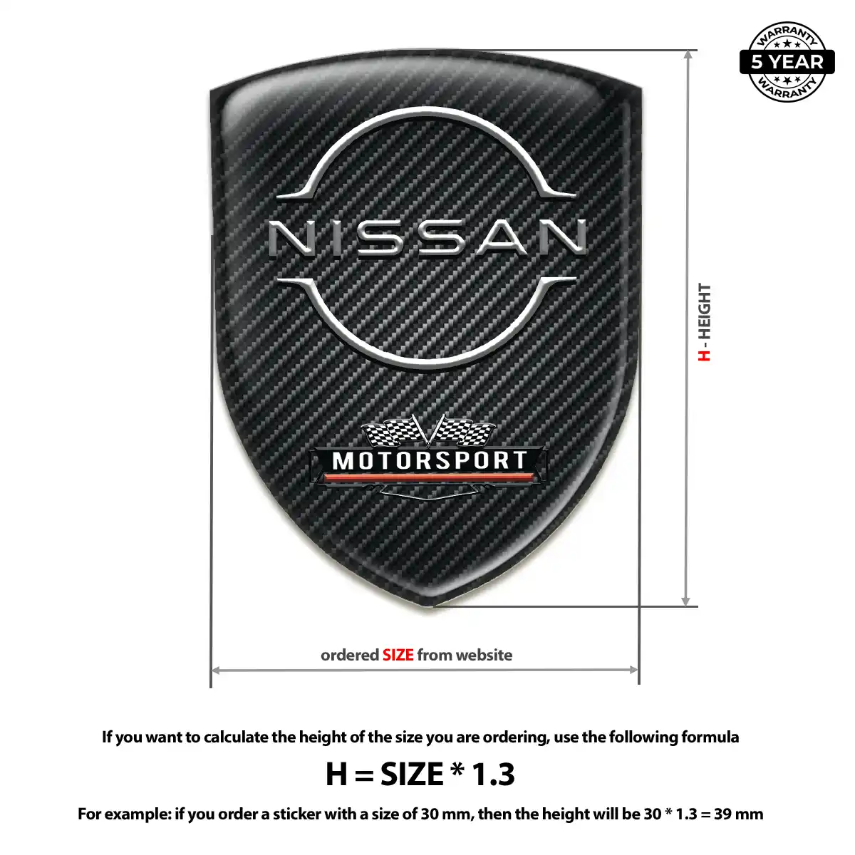 Nissan Car Emblem Decal Resin Luxe